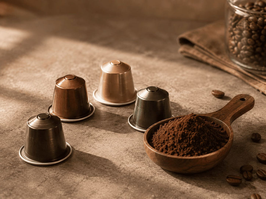 Capsules for Less Mess. Grounds for Better Flavor.